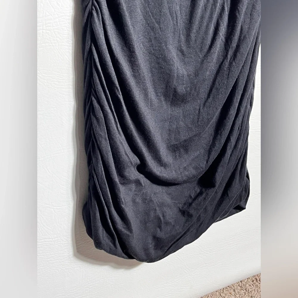 Splendid Ruched Racerback Black Tank Dress Small - Picture 3 of 10
